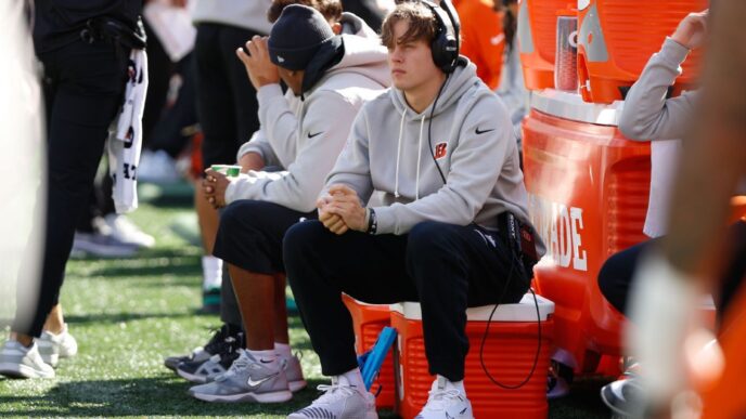 Burrow um participante completo no treino pela primeira vez desde a lesão
 - Printis