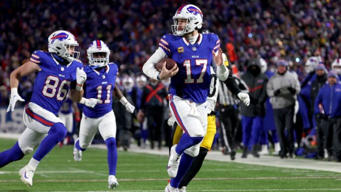 Ele vai ou não? Josh Allen, um TD correndo para longe do recorde do QB
 - Printis