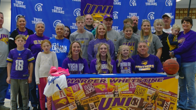 Harper Whetstine, veterano da Troy High School, assina com o basquete do norte de Iowa | Esportes do ensino médio
 - Printis