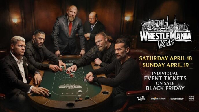 Ingressos individuais para eventos da WrestleMania 42 no Allegiant Stadium de Las Vegas à venda na Black Friday
 - Printis