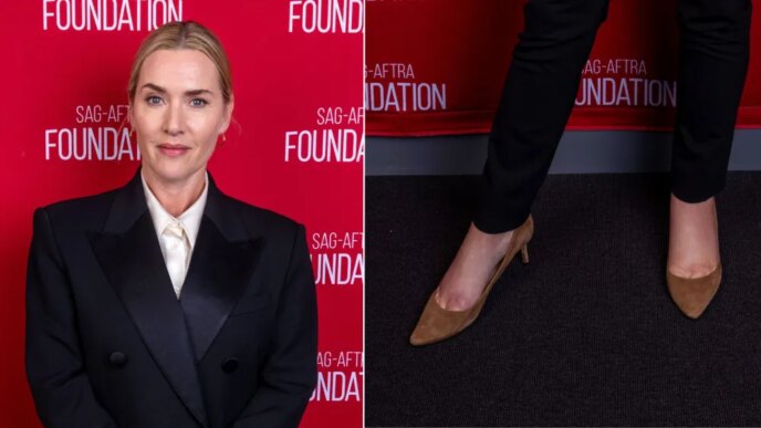 Kate Winslet abraça Jimmy Choo Kitten Heels para a retrospectiva SAG-AFTRA
 - Printis