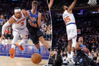 Mike Brown, do Knicks, substitui Mikal Bridges e Josh Hart no quarto período
 - Printis