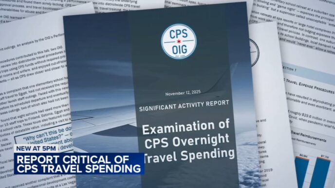 O Gabinete do Inspetor Geral insta as Escolas Públicas de Chicago a reformarem as políticas de viagens após o aumento das despesas
 - Printis