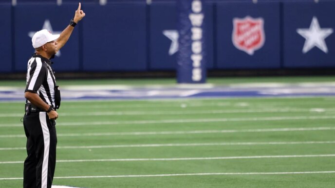 O árbitro da NFL Adrian Hill sofreu uma lesão durante o jogo Bills-Texans
 - Printis