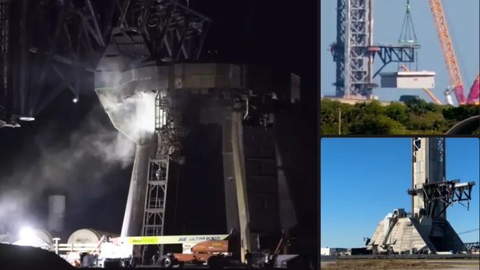 Progresso da SpaceX no realinhamento do Starship Pad para o futuro
 - Printis